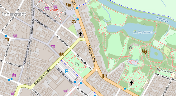 Friseur auf Satellitenbild