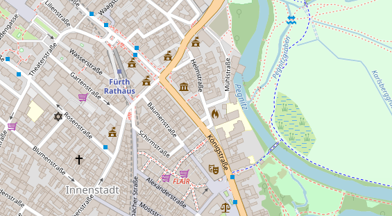 Friseur auf Satellitenbild