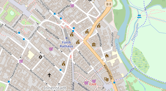 Friseur auf Satellitenbild