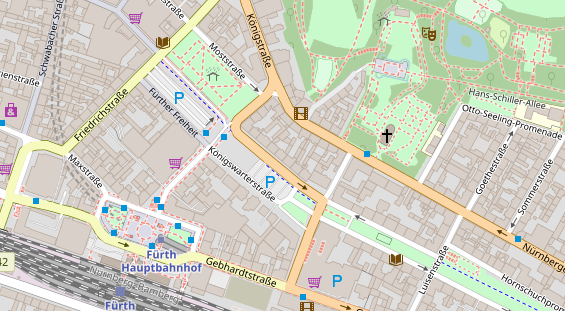 Friseur auf Satellitenbild