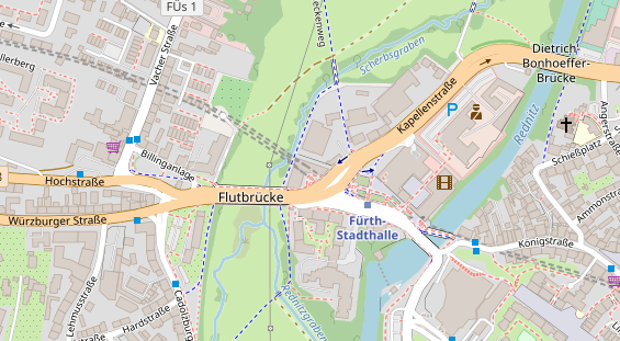 Friseur auf Satellitenbild