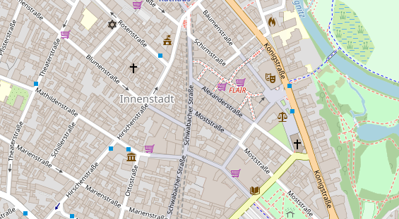 Friseur auf Satellitenbild