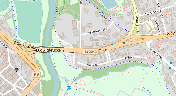 Friseur auf Satellitenbild