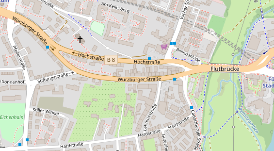 Friseur auf Satellitenbild