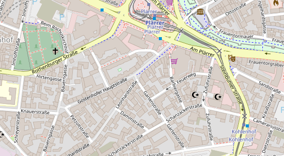 Friseur auf Satellitenbild