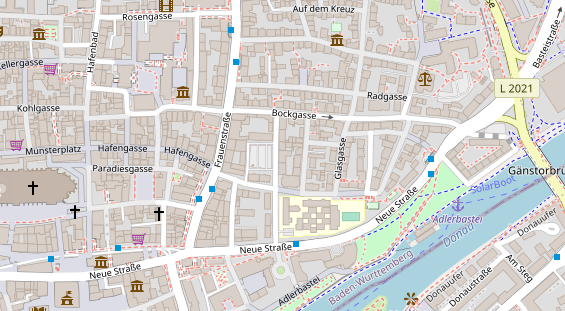 Friseur auf Satellitenbild