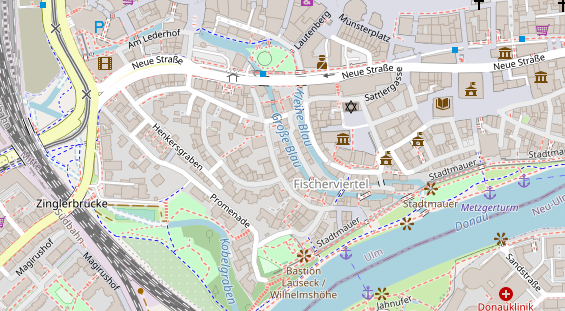 Friseur auf Satellitenbild