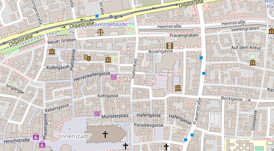 Friseur auf Satellitenbild