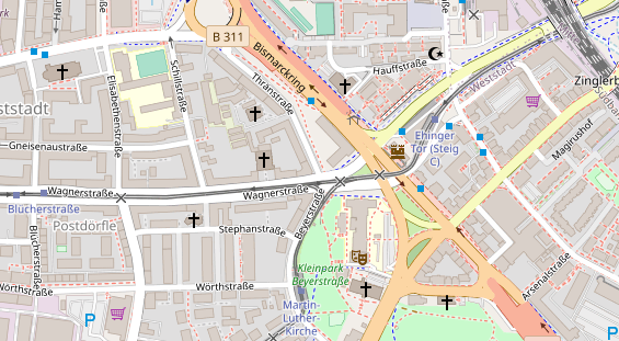 Friseur auf Satellitenbild