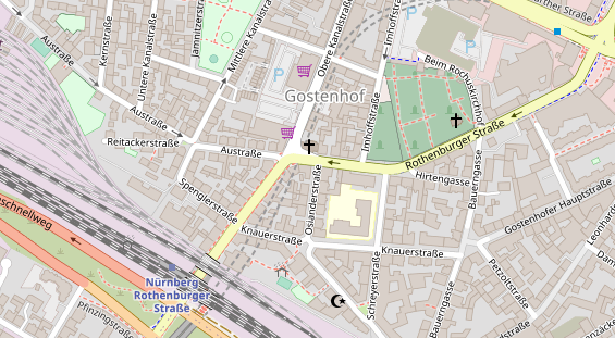 Friseur auf Satellitenbild