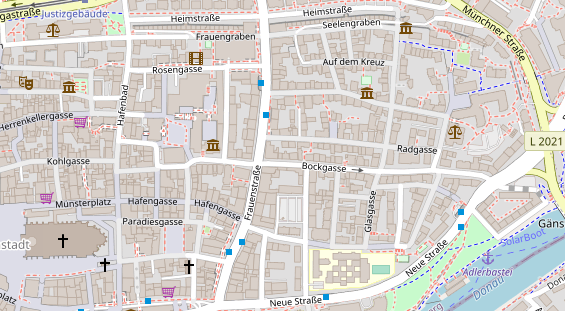 Friseur auf Satellitenbild