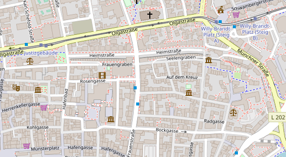 Friseur auf Satellitenbild