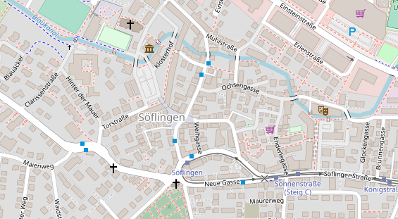 Friseur auf Satellitenbild