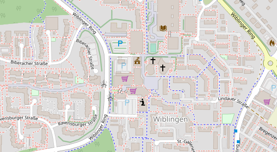 Friseur auf Satellitenbild