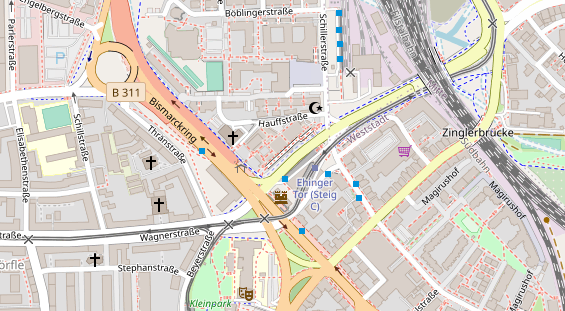 Friseur auf Satellitenbild