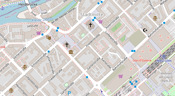 Friseur auf Satellitenbild