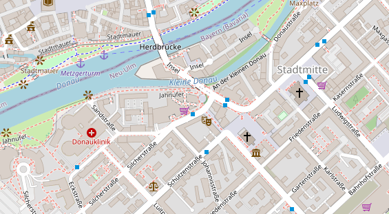 Friseur auf Satellitenbild