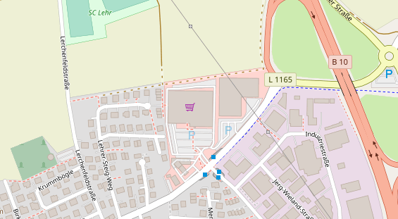 Friseur auf Satellitenbild