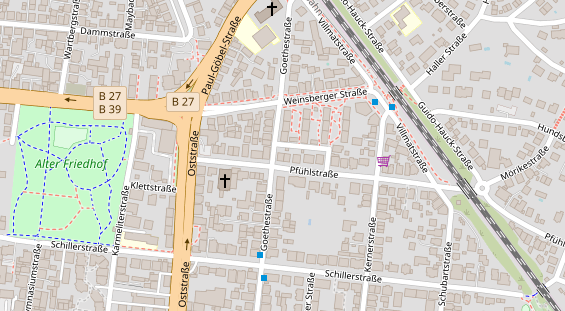 Friseur auf Satellitenbild