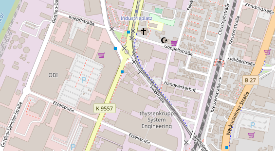 Friseur auf Satellitenbild