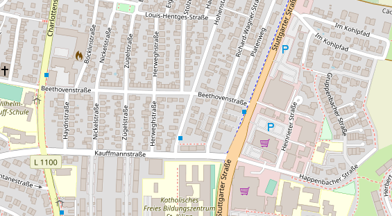 Friseur auf Satellitenbild