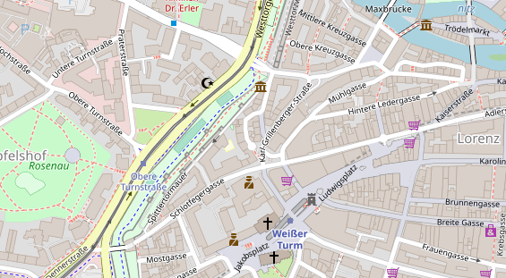 Friseur auf Satellitenbild