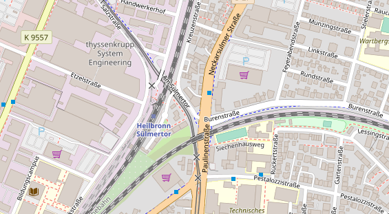 Friseur auf Satellitenbild