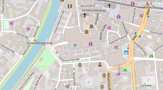 Friseur auf Satellitenbild