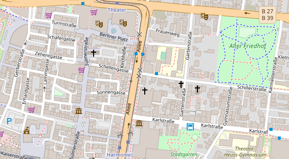 Friseur auf Satellitenbild