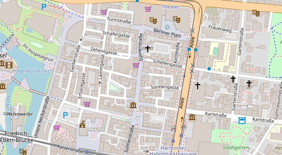 Friseur auf Satellitenbild