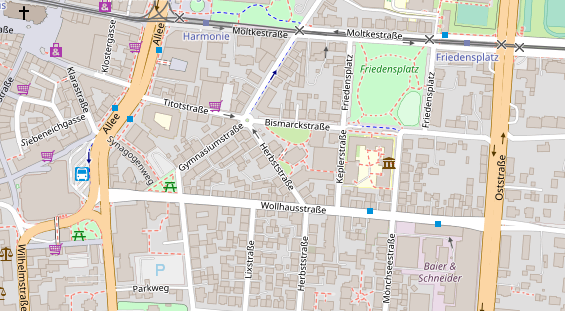 Friseur auf Satellitenbild