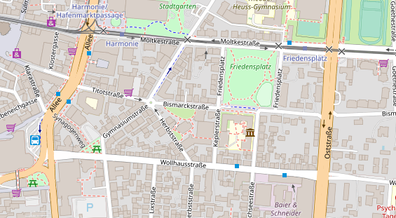 Friseur auf Satellitenbild