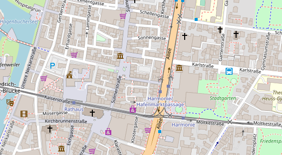 Friseur auf Satellitenbild