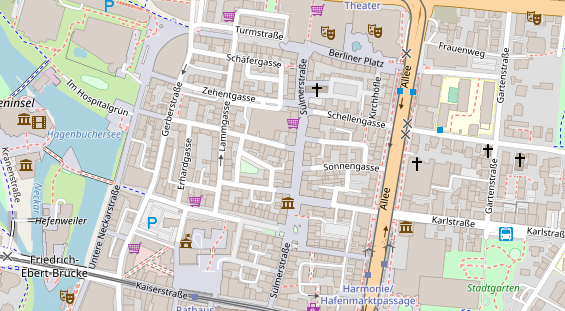 Friseur auf Satellitenbild