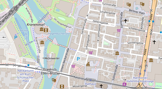 Friseur auf Satellitenbild