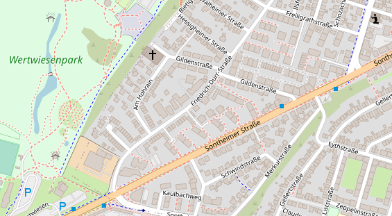 Friseur auf Satellitenbild