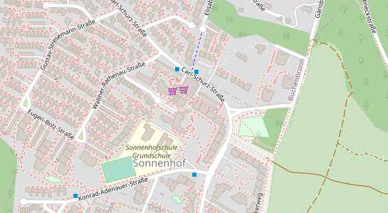 Friseur auf Satellitenbild