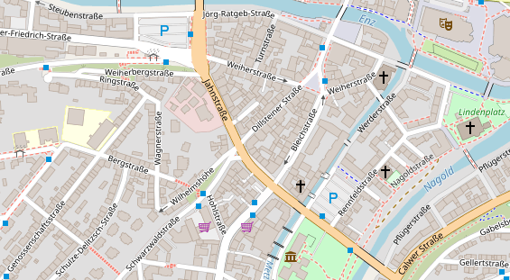 Friseur auf Satellitenbild