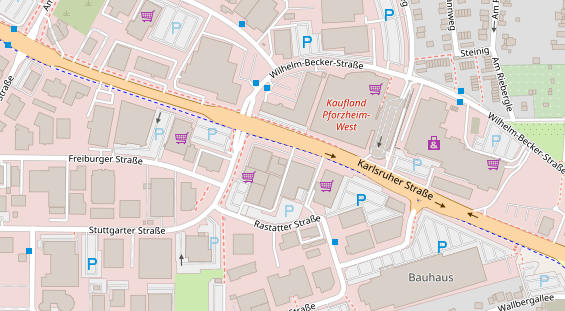 Friseur auf Satellitenbild