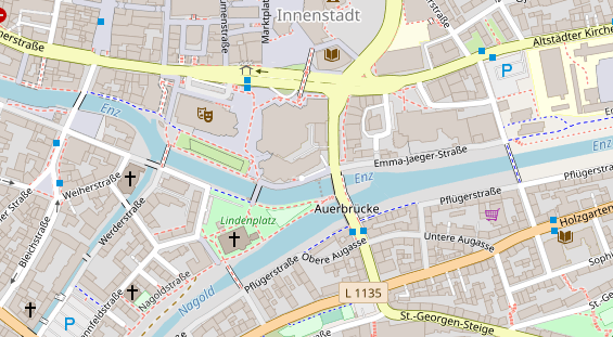 Friseur auf Satellitenbild