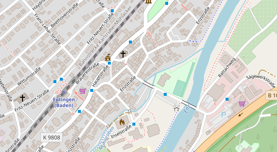 Friseur auf Satellitenbild