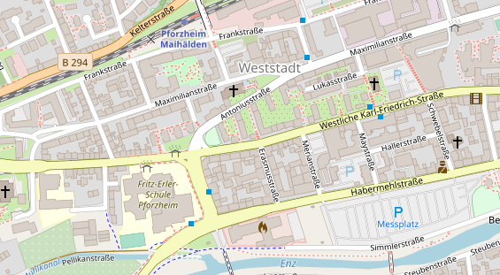 Friseur auf Satellitenbild