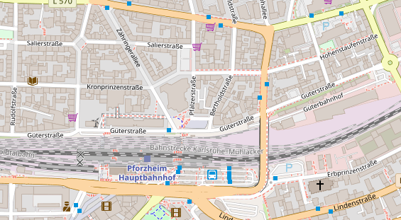 Friseur auf Satellitenbild