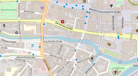 Friseur auf Satellitenbild