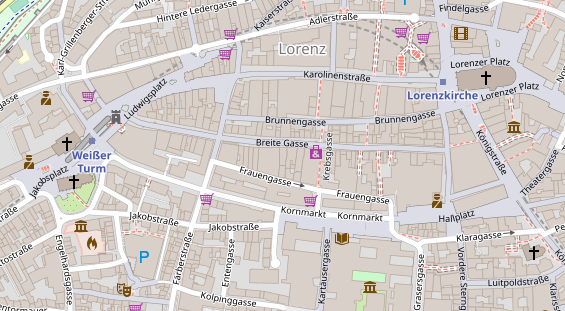 Friseur auf Satellitenbild