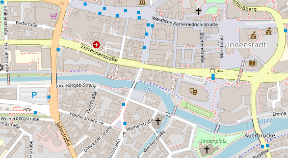 Friseur auf Satellitenbild