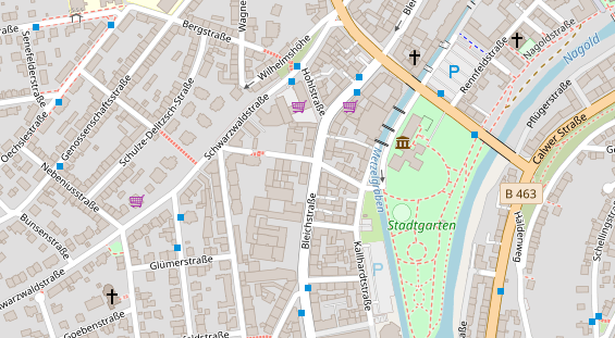 Friseur auf Satellitenbild