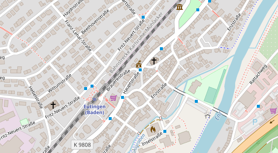 Friseur auf Satellitenbild