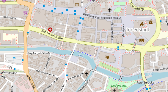 Friseur auf Satellitenbild