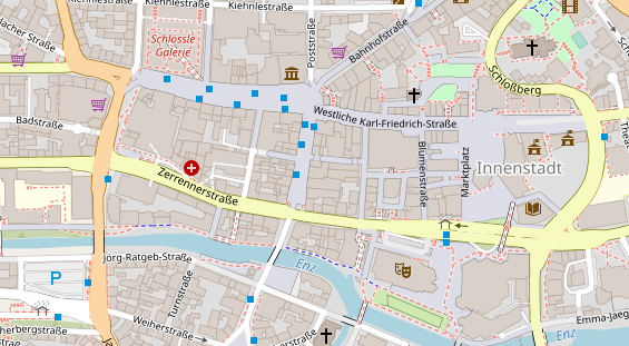 Friseur auf Satellitenbild